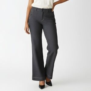 Gray Pinstriped Wide Leg Women Pants by Xhilaration size 9